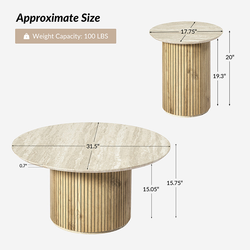 Matt Nesting Coffee Table Sets(Optional Type)