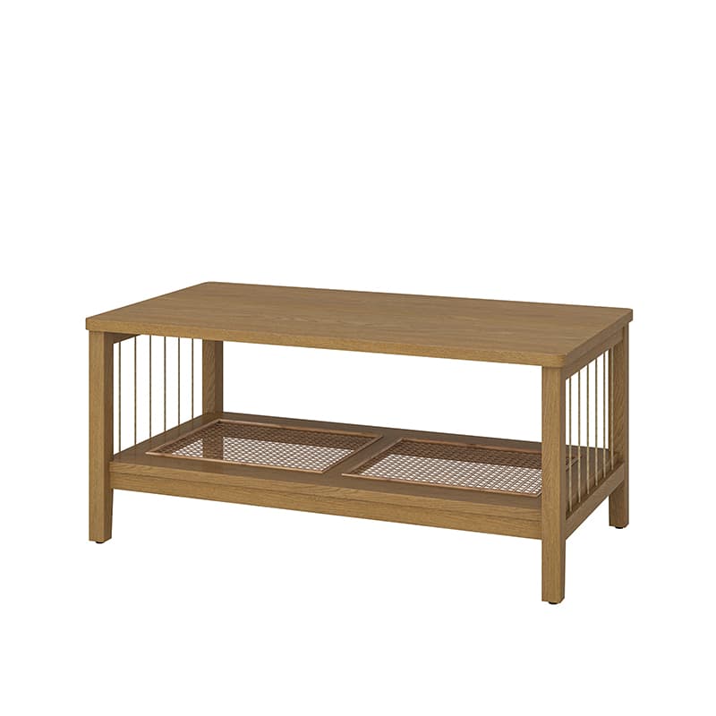 Epifan Mid-century Modern Woven Rope Storage Coffee Table