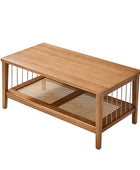 Epifan Mid-century Modern Woven Rope Rattan Storage Coffee Table