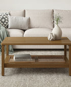 Epifan Mid-century Modern Woven Rope Storage Coffee Table