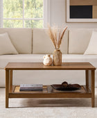 Epifan Mid-century Modern Woven Rope Rattan Storage Coffee Table