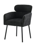 Anastasius Modern Boucle Dining Chair with Lambswool and Adjustable Feet