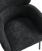 Anastasius Modern Boucle Dining Chair with Lambswool and Adjustable Feet