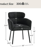 Anastasius Modern Boucle Dining Chair with Lambswool and Adjustable Feet