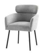 Anastasius Modern Boucle Dining Chair with Lambswool and Adjustable Feet