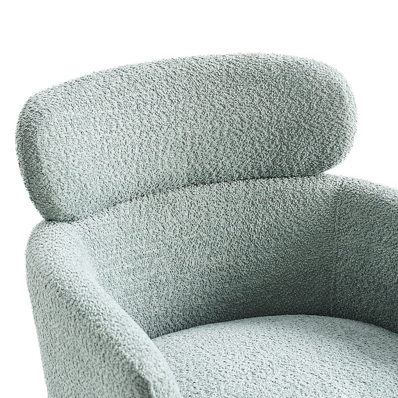 Anastasius Modern Boucle Dining Chair with Lambswool and Adjustable Feet