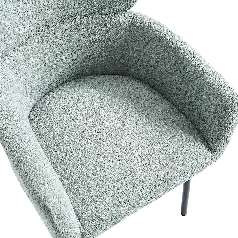 Anastasius Modern Boucle Dining Chair with Lambswool and Adjustable Feet