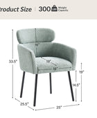 Anastasius Modern Boucle Dining Chair with Lambswool and Adjustable Feet