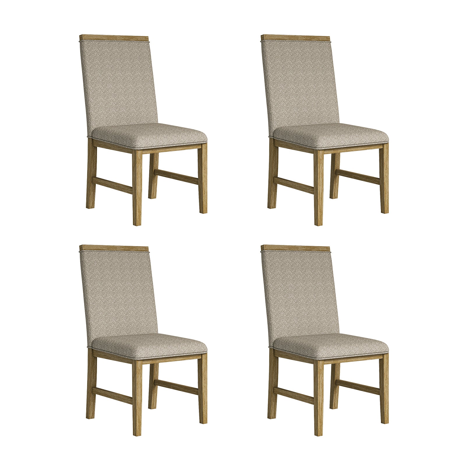 Reynold Modern Upholstered Dining Chair with Solid Wood Leg Set of 2/4/6