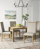 Reynold Modern Upholstered Dining Chair with Solid Wood Leg Set of 2/4/6