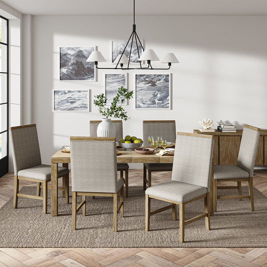 Reynold Modern Upholstered Dining Chair with Solid Wood Leg Set of 6