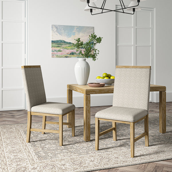 Reynold Modern Upholstered Dining Chair with Solid Wood Leg Set of 2/4/6