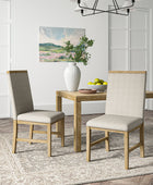 Reynold Modern Upholstered Dining Chair with Solid Wood Leg Set of 2/4/6