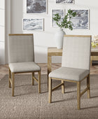 Reynold Modern Upholstered Dining Chair with Solid Wood Leg Set of 2/4/6