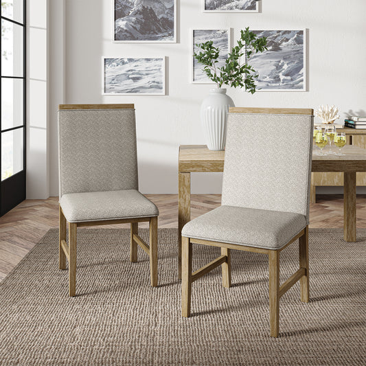 Reynold Modern Upholstered Dining Chair with Solid Wood Leg Set of 2/4/6