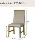 Reynold Modern Upholstered Dining Chair with Solid Wood Leg Set of 2/4/6