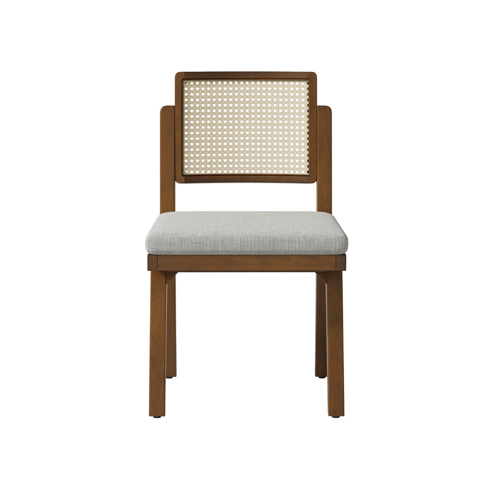 Elazar Modern Woven Rattan Backrest Dining Chair(Set of 2)