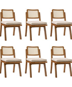 Elazar Modern Woven Rattan Backrest Dining Chair(Optional Types)