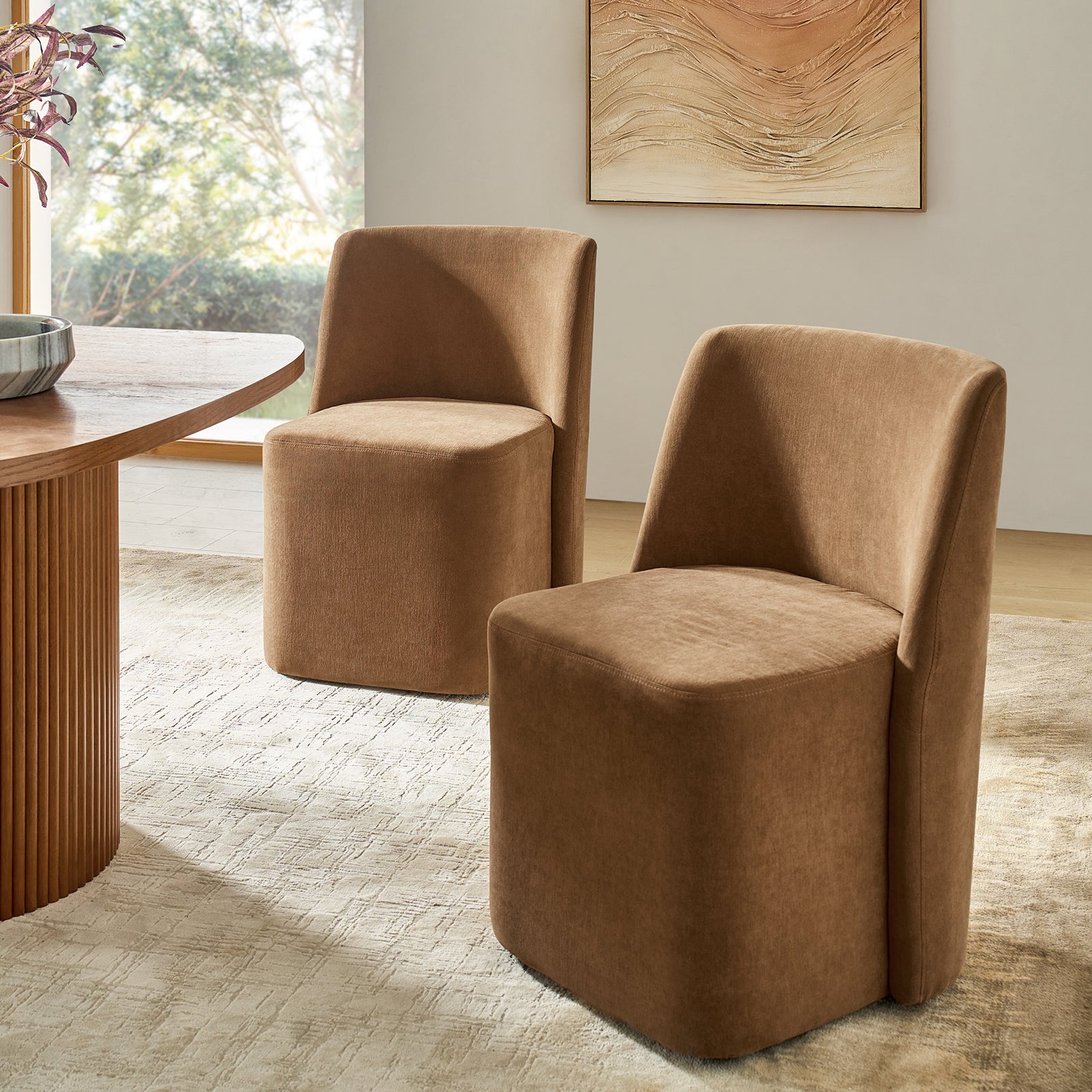 Yale Modern Curved Backrest Versatile Movable Dining Chair(Optional Types)