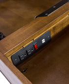 Bertrame Mid-Century L Shape Lift Top Office Desk