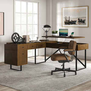 Bertrame L Shape Lift Top Office Desk