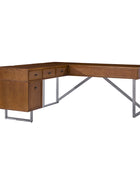 Bertrame Mid-Century L Shape Lift Top Office Desk