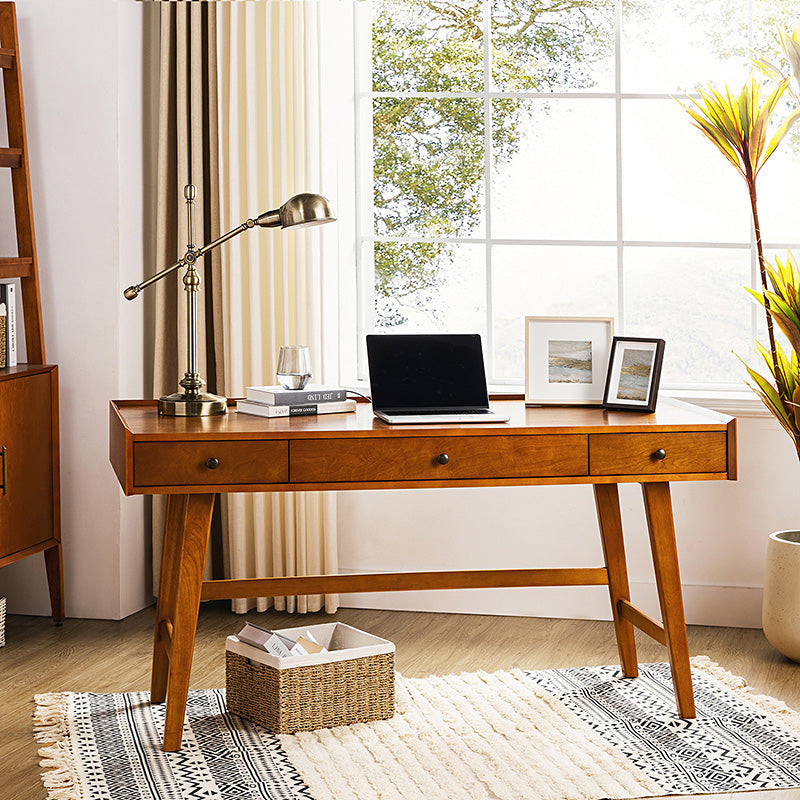 Charlotte Mid-century Modern 60" Computer Desk with Cable Management & Charging Station