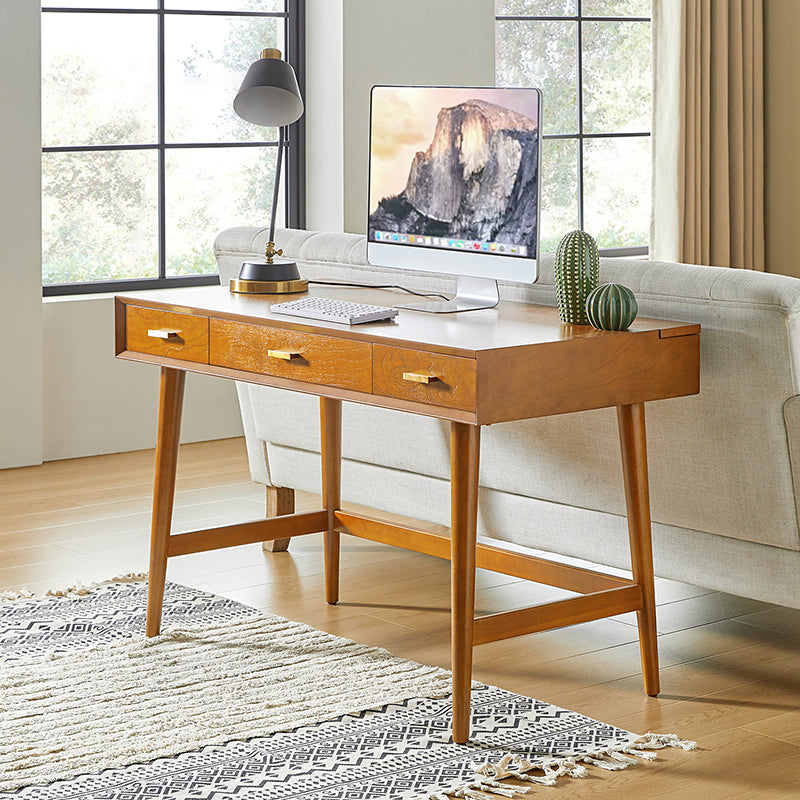 Trevor Mid-Century Modern Computer Office Desk With USB