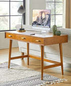 Trevor Mid-Century Modern Computer Office Desk With USB