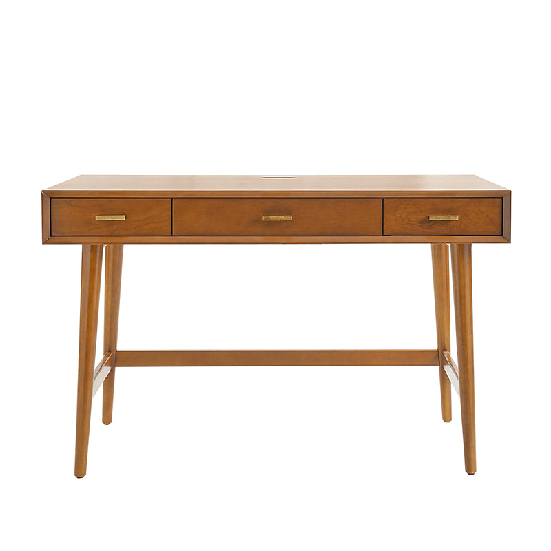 Trevor Mid-Century Modern Computer Office Desk With USB