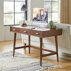 Trevor Mid-Century Modern Computer Office Desk With USB