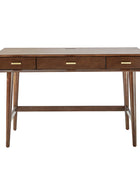 Trevor Mid-Century Modern Computer Office Desk With USB