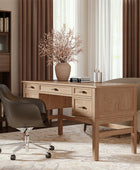 Raquel Transitional Office Desk with Concealed Cable Hole