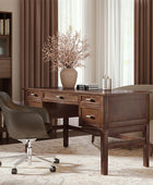 Raquel Transitional Office Desk with Concealed Cable Hole