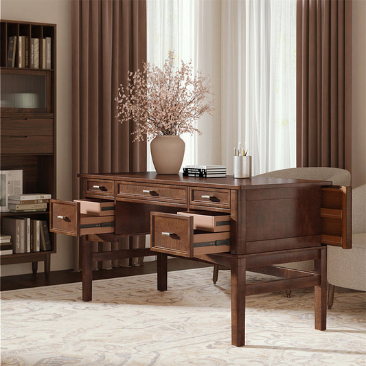 Raquel Transitional Office Desk with Concealed Cable Hole