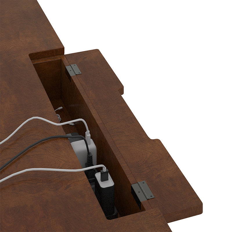 Raquel Transitional Office Desk with Concealed Cable Hole