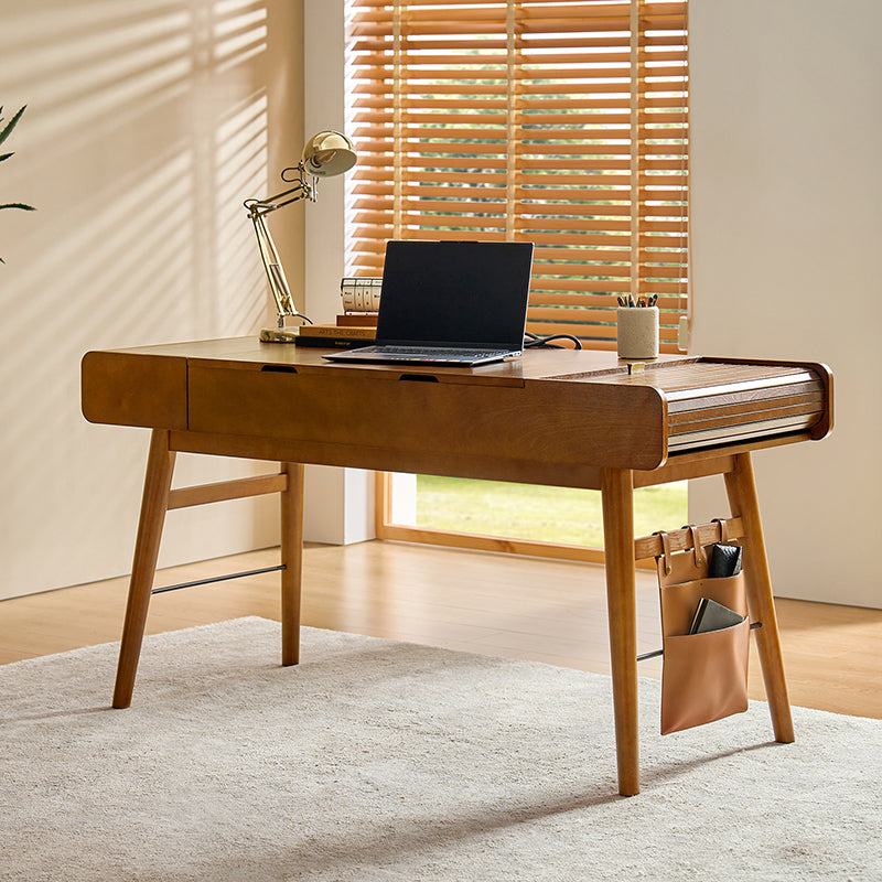 Reg Home Office Mid-century Desk with Two Power Outlets