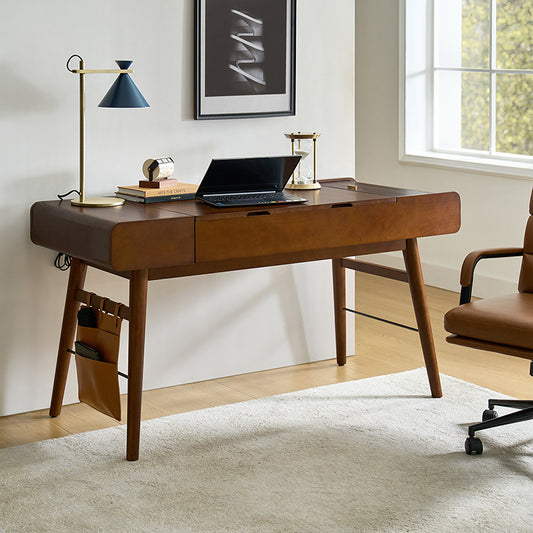 Reg Home Office Mid-century Desk with Two Power Outlets