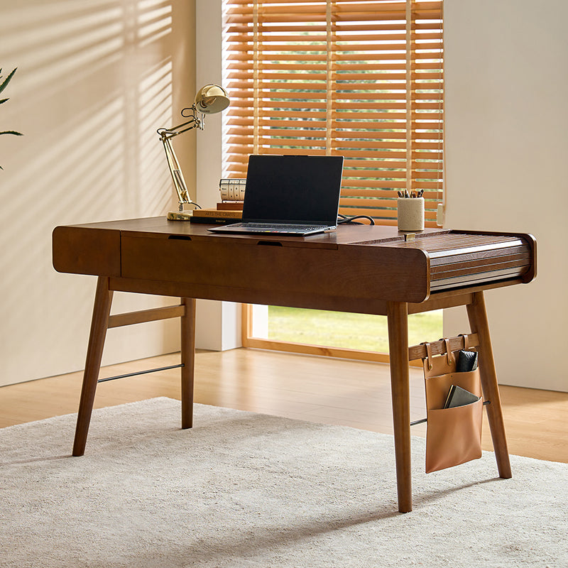 Reg Home Office Mid-century Desk with Two Power Outlets