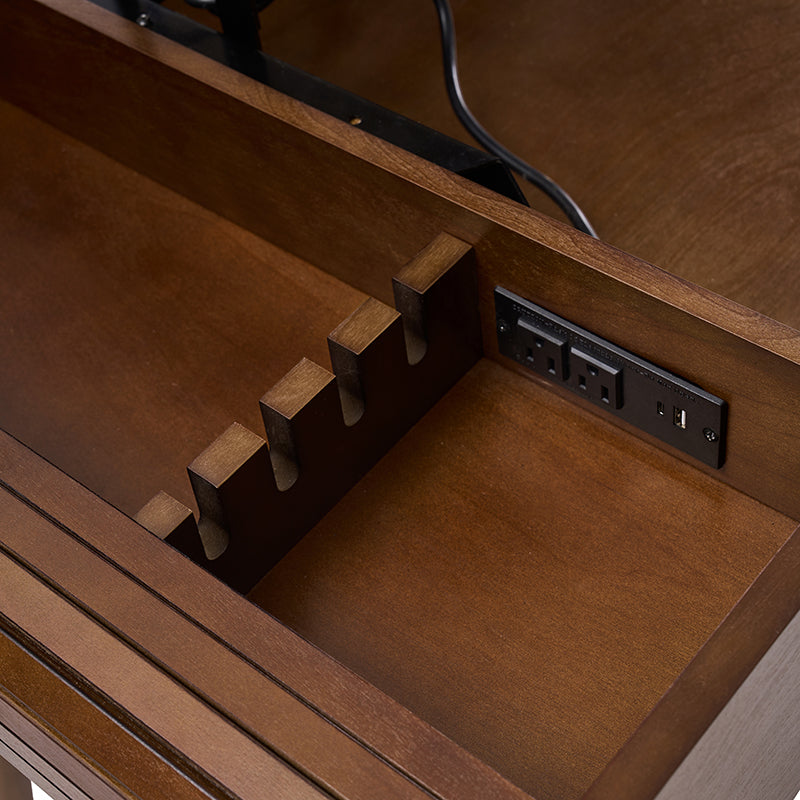 Reg Home Office Mid-century Desk with Two Power Outlets