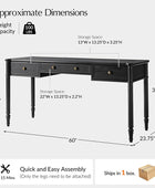 Isaac Transitional 60''W Office Desk With 3 Drawers