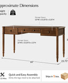 Isaac Transitional 60''W Office Desk With 3 Drawers