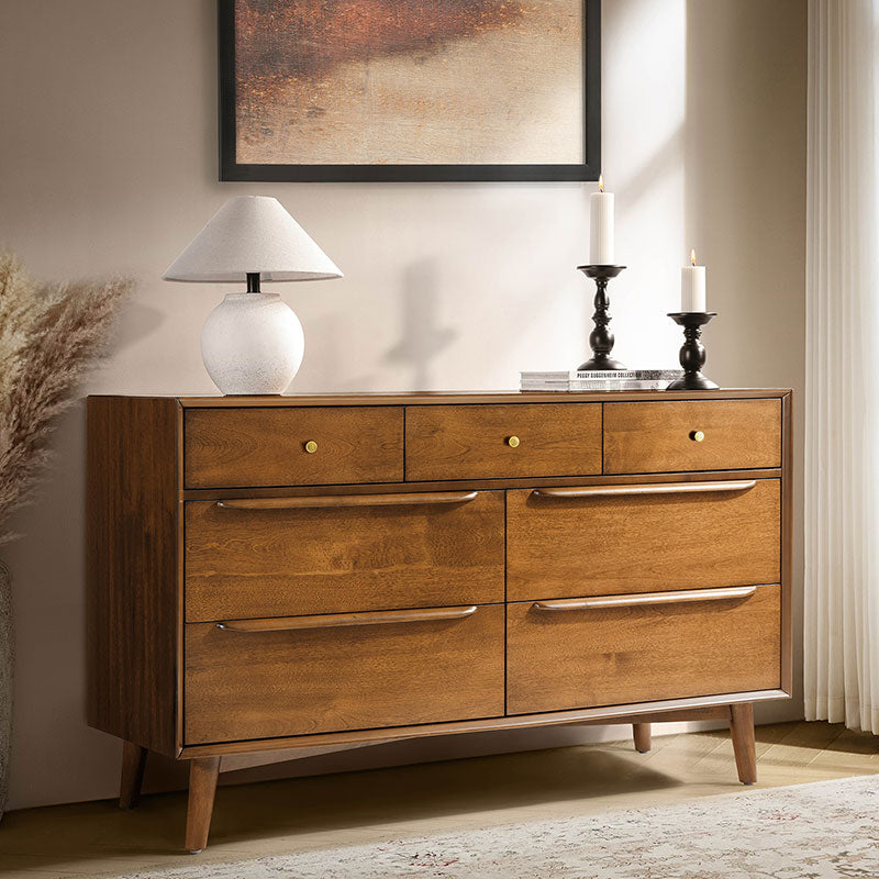 Ileanna Mid-century Modern 7-Drawer Dresser - HULALA HOME