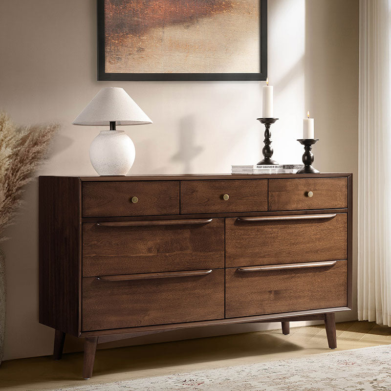 Ileanna Mid-century Modern 7-Drawer Dresser - HULALA HOME