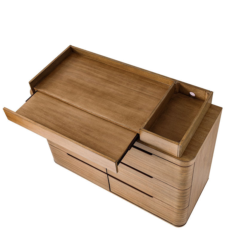 Modern 6-Drawer Nursery Dresser - Wide Wooden Storage Cabinet for Bedroom & Living Room