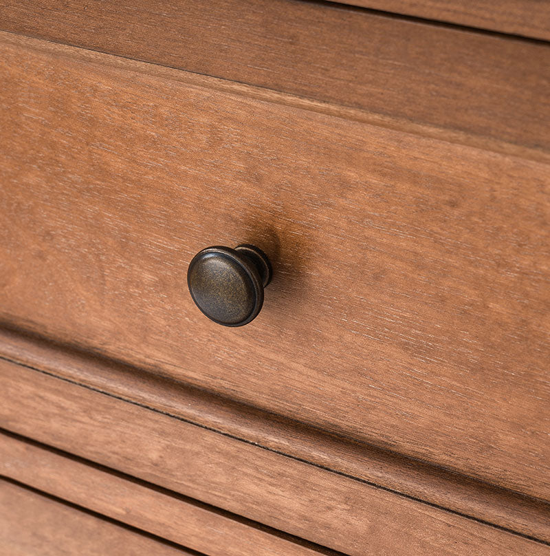 Erendiria Transitional 5-Drawer Chest Dresser with Solid Wood Frame