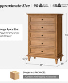 Robbie Transitional Solid Wood 6-Drawer Dresser for Bedroom Storage
