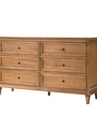 Transitional Solid Wood 6-Drawer Dresser for Bedroom Storage