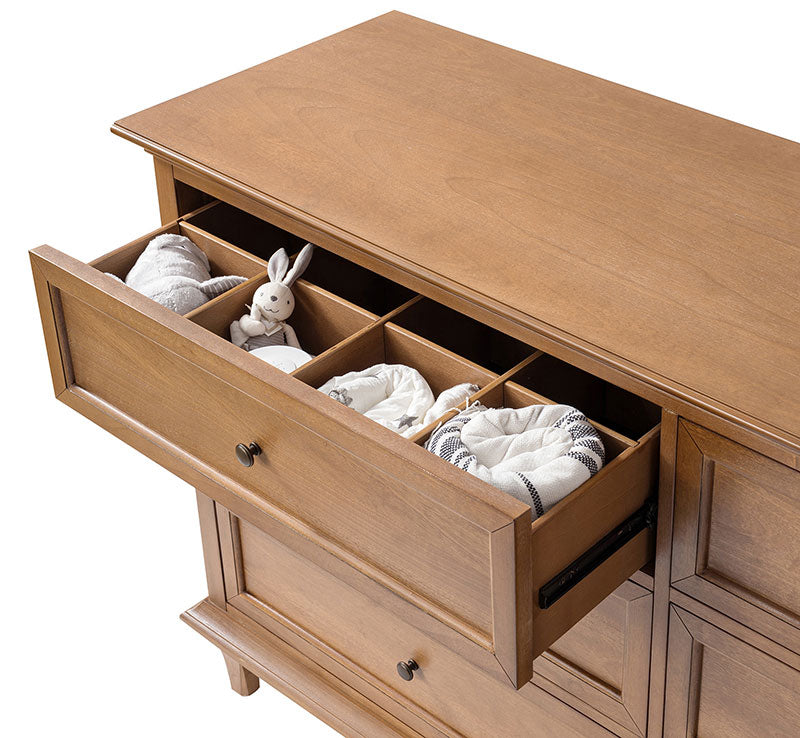 Transitional Solid Wood 6-Drawer Dresser for Bedroom Storage