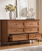 Robbie Transitional Solid Wood 6-Drawer Dresser for Bedroom Storage